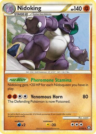 Image of Nidoking 006/102  - Holofoil Triumphant - Holo Rare