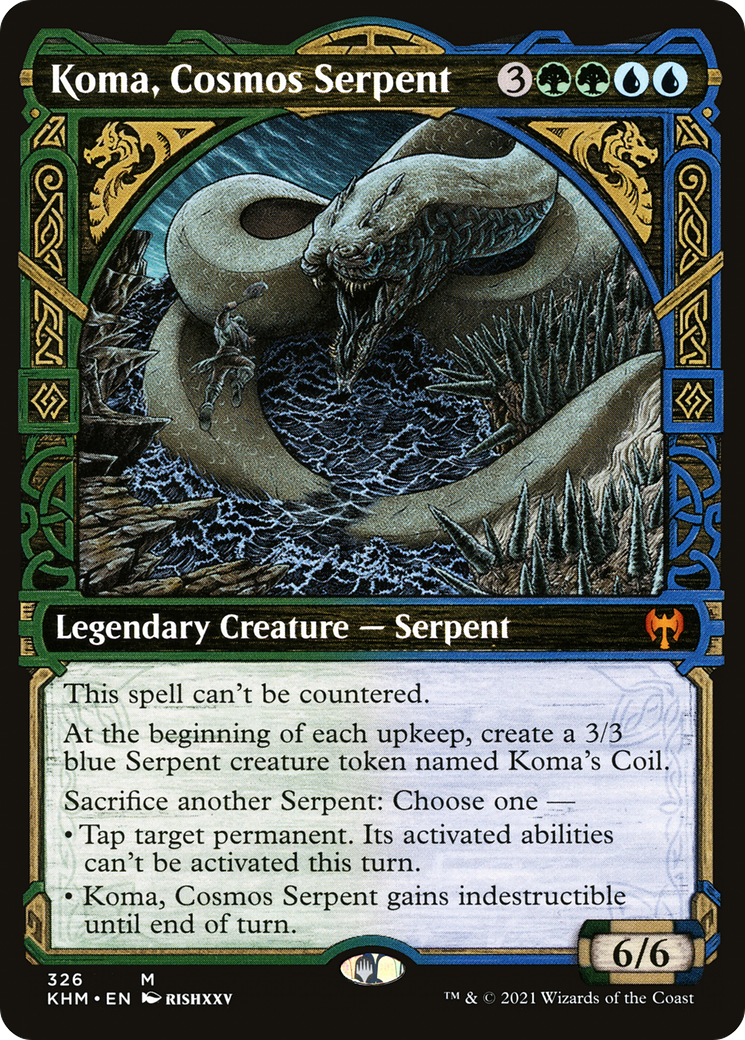 Image of Koma, Cosmos Serpent (Showcase) (KHM-326) - Kaldheim: (Showcase) Foil