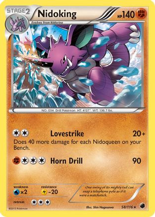 Image of Nidoking 058  Plasma Freeze - Rare