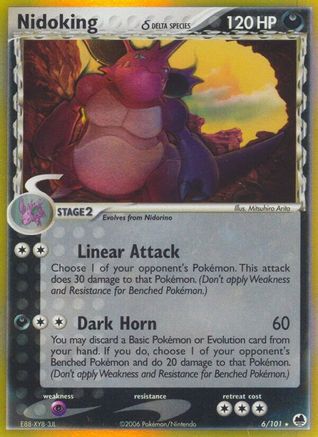 Image of Nidoking (Delta Species) 006/101  - Reverse Holofoil Dragon Frontiers - Holo Rare