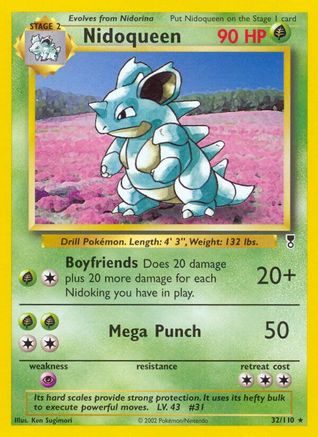 Image of Nidoqueen 032  - Reverse Holofoil Legendary Collection - Rare