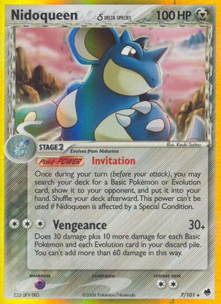 Image of Nidoqueen (Delta Species) 007/101  - Holofoil Dragon Frontiers - Holo Rare