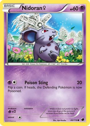Image of Nidoran F 040/116  Plasma Freeze - Common