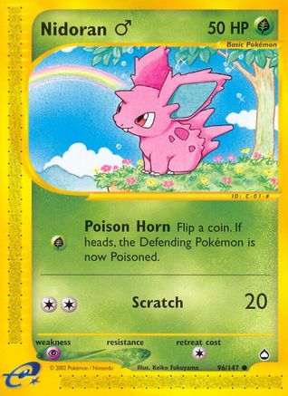 Image of Nidoran M 096/147  Aquapolis - Common