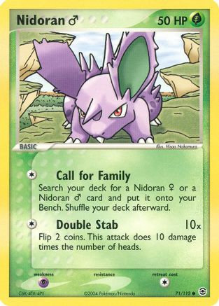 Image of Nidoran M 071/112  - Reverse Holofoil FireRed & LeafGreen - Common
