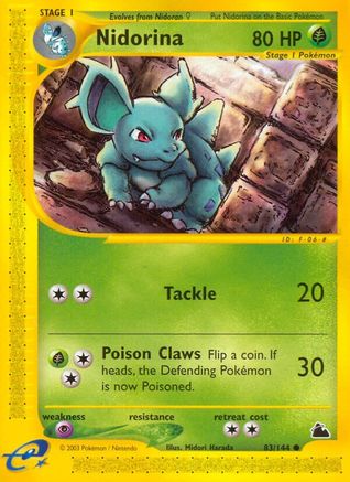 Image of Nidorina 083  - Reverse Holofoil Skyridge - Common