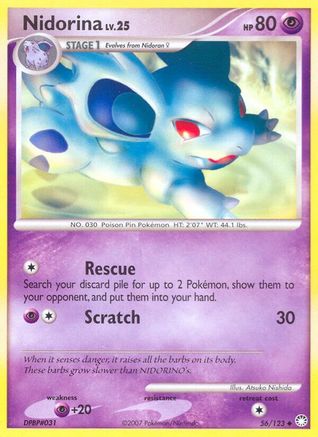 Image of Nidorina 056/123  - Reverse Holofoil Mysterious Treasures - Uncommon