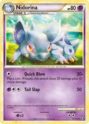 Image of Nidorina 045/102  - Reverse Holofoil Triumphant - Uncommon