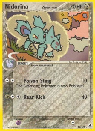 Image of Nidorina (Delta Species) 034/101  Dragon Frontiers - Uncommon