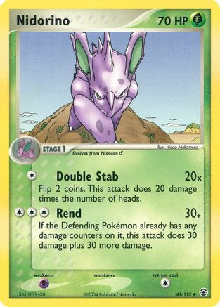 Image of Nidorino 041  - Reverse Holofoil FireRed & LeafGreen - Uncommon