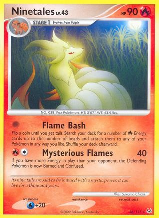 Image of Ninetales 036  - Reverse Holofoil Platinum - Rare