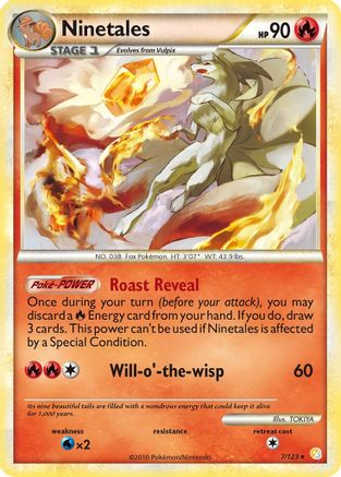 Image of Ninetales 007  - Reverse Holofoil HeartGold SoulSilver - Holo Rare
