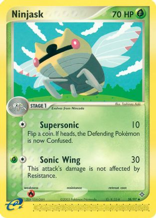 Image of Ninjask 038/97  - Reverse Holofoil Dragon - Uncommon