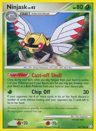 Image of Ninjask 067  - Reverse Holofoil Legends Awakened - Uncommon