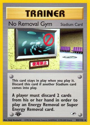 Image of No Removal Gym 103/132  - Unlimited Gym Heroes - Rare
