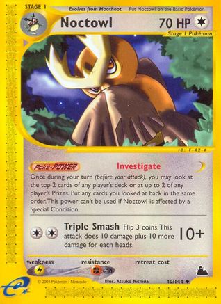Image of Noctowl 040  - Reverse Holofoil Skyridge - Uncommon
