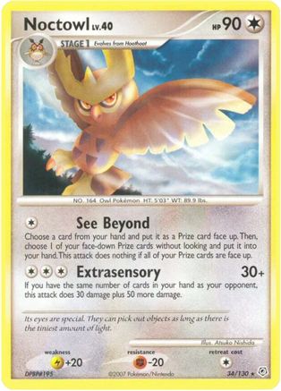 Image of Noctowl 034  - Reverse Holofoil Diamond and Pearl - Rare