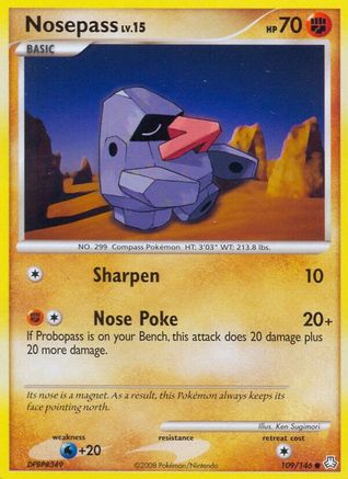 Image of Nosepass 109  - Reverse Holofoil Legends Awakened - Common