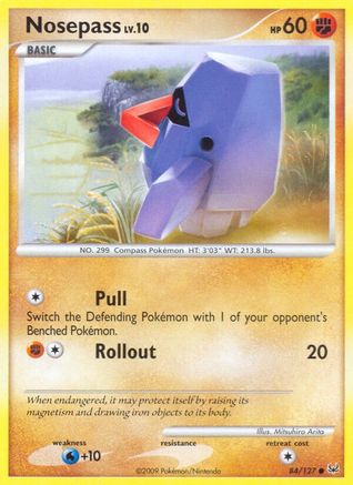 Image of Nosepass 084  - Reverse Holofoil Platinum - Common