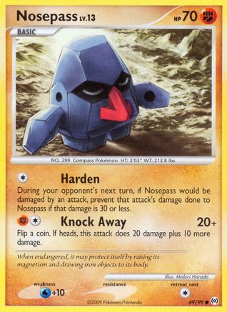 Image of Nosepass 069  - Reverse Holofoil Arceus - Common