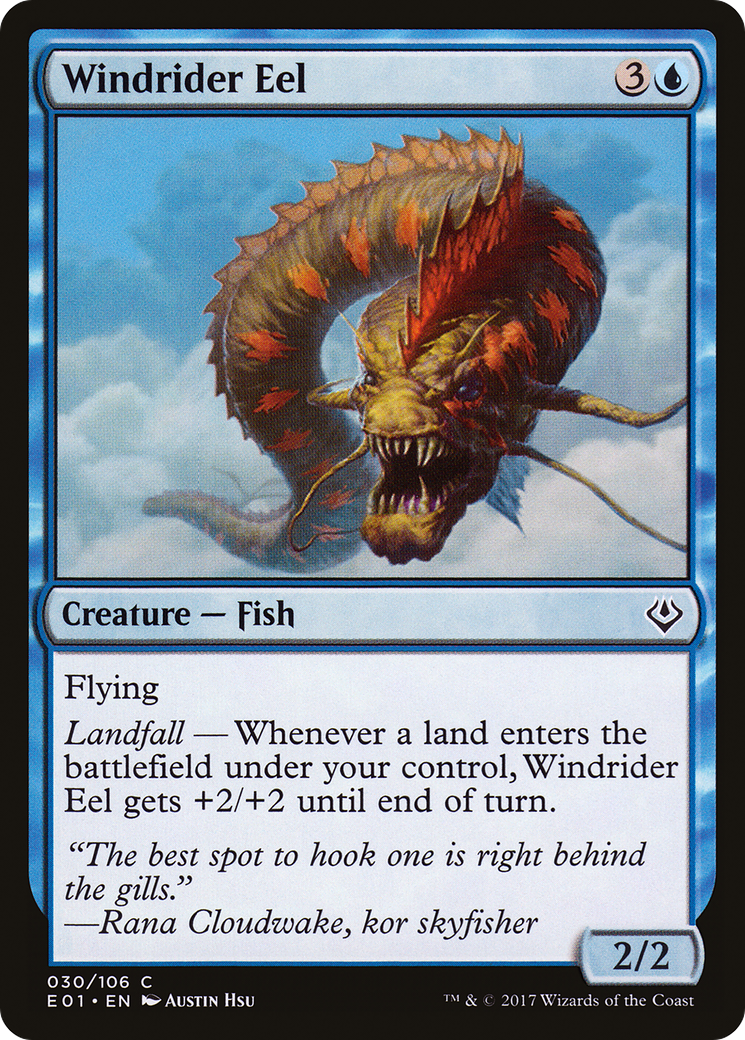 Image of Windrider Eel (AC2-030) - Archenemy: Nicol Bolas