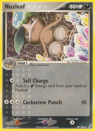 Image of Nuzleaf 039/100  - Reverse Holofoil Crystal Guardians - Uncommon