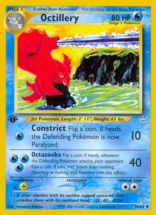 Image of Octillery 034/64  - 1st Edition Neo Revelation - Uncommon