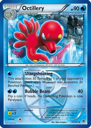 Image of Octillery (Team Plasma) 019/101  - Reverse Holofoil Plasma Blast - Uncommon