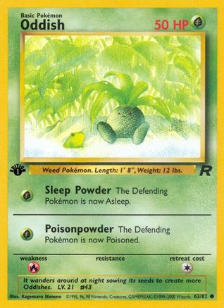 Image of Oddish 063/82  - 1st Edition Team Rocket - Common