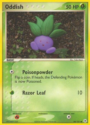 Image of Oddish 068/101  - Reverse Holofoil Hidden Legends - Common