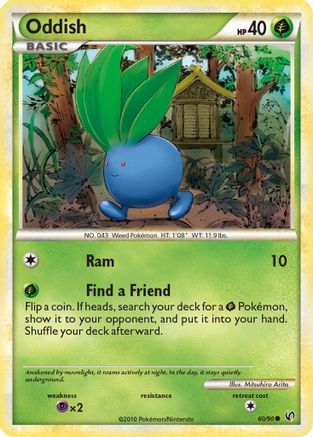 Image of Oddish 060/90  - Reverse Holofoil Undaunted - Common