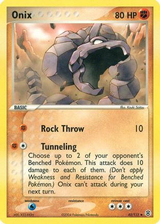 Image of Onix 042  - Reverse Holofoil FireRed & LeafGreen - Uncommon