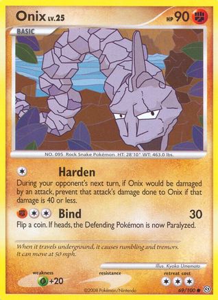 Image of Onix 069/100  - Reverse Holofoil Stormfront - Common