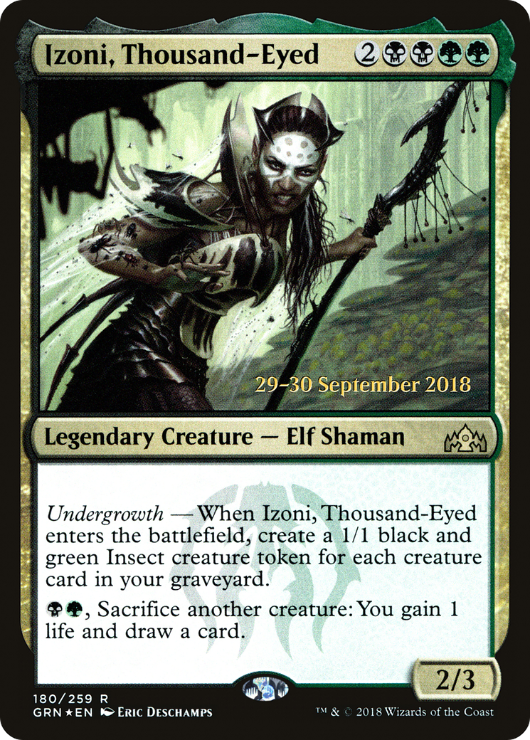 Image of Izoni, Thousand-Eyed (PRE-180S) - Guilds of Ravnica Promos Foil