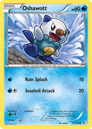Image of Oshawott 039/149  - Reverse Holofoil Boundaries Crossed - Common
