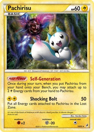 Image of Pachirisu 018/95  - Reverse Holofoil Call of Legends - Holo Rare