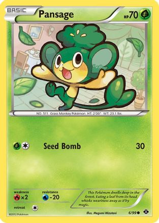 Image of Pansage 006  - Reverse Holofoil Next Destinies - Common