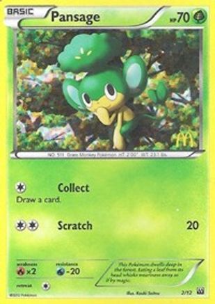 Image of Pansage 002/12  - Holofoil McDonalds Promos 2012 - Promo