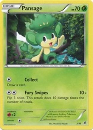 Image of Pansage 002  Kalos Starter Set - Common