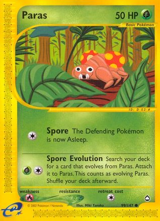 Image of Paras 099/147  - Reverse Holofoil Aquapolis - Common