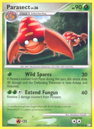 Image of Parasect 058  Mysterious Treasures - Uncommon