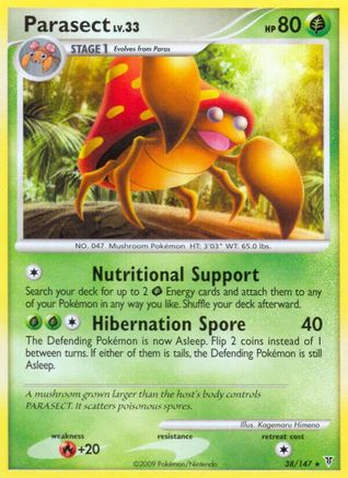 Image of Parasect 038  - Reverse Holofoil Supreme Victors - Rare