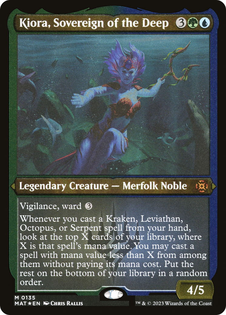 Image of Kiora, Sovereign of the Deep (MAT-135) - March of the Machine: The Aftermath Etched Foil