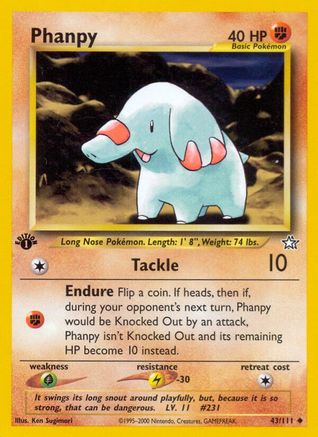 Image of Phanpy 043/111  - 1st Edition Neo Genesis - Uncommon