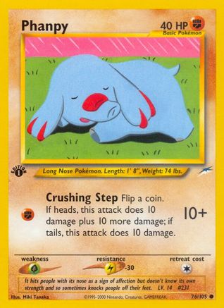 Image of Phanpy 076/105  - 1st Edition Neo Destiny - Common