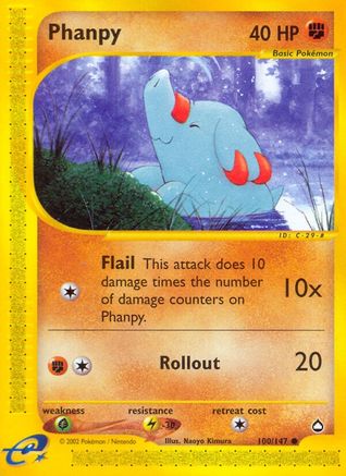 Image of Phanpy 100/147  - Reverse Holofoil Aquapolis - Common