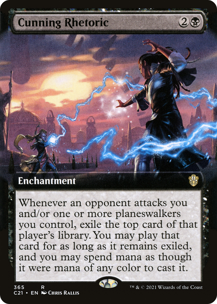 Image of Cunning Rhetoric (Extended Art) (C21-365) - Commander 2021: (Extended Art)