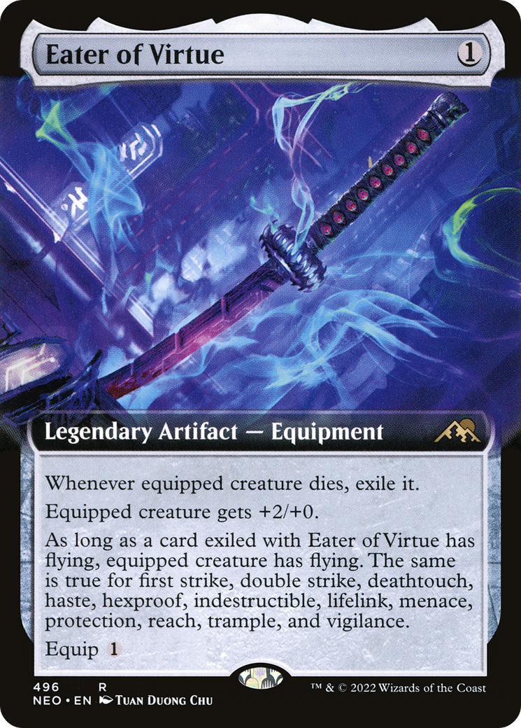 Image of Eater of Virtue (Extended Art) (NEO-496) - Kamigawa: Neon Dynasty: (Extended Art)