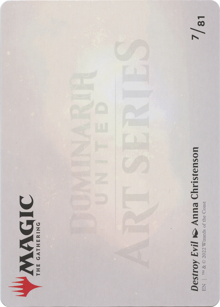 Image of Destroy Evil // Destroy Evil (ADMU-007) - Dominaria United Art Series (Borderless) Foil