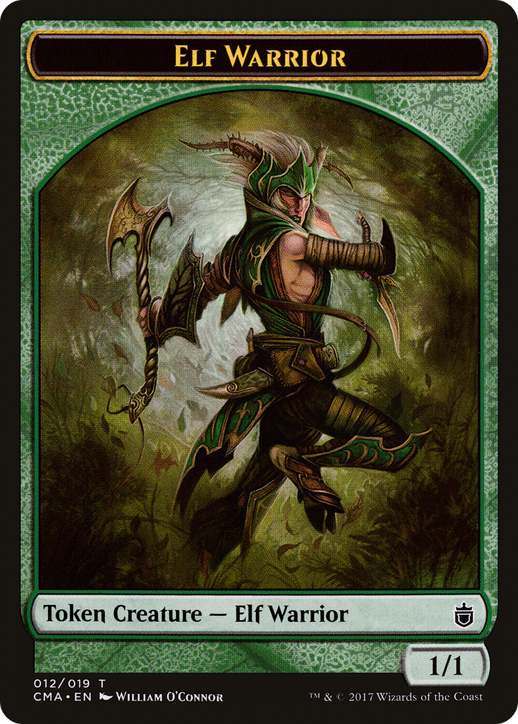 Image of Elf Warrior Token (012) (CMA-012) - Commander Anthology Tokens